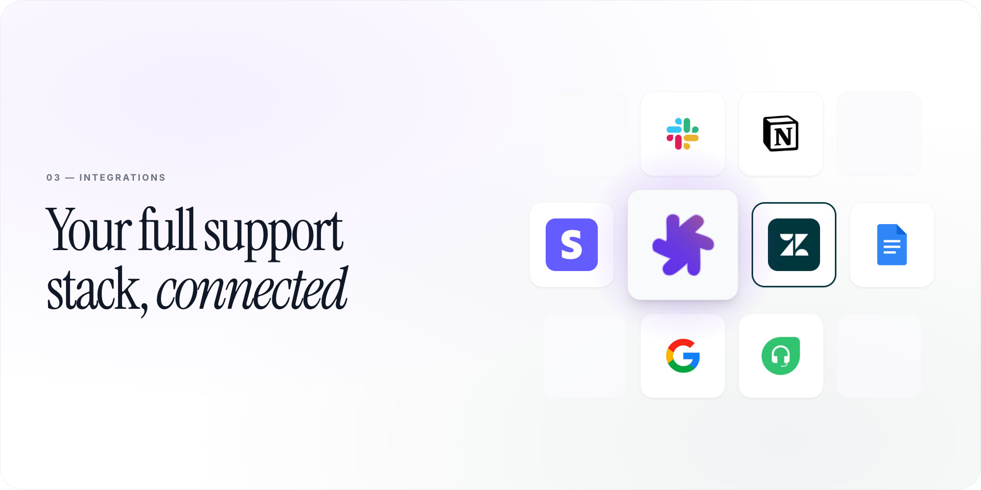 Your full support stack, connected