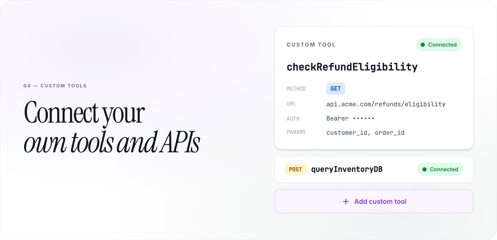 Connect your niche tools and APIs